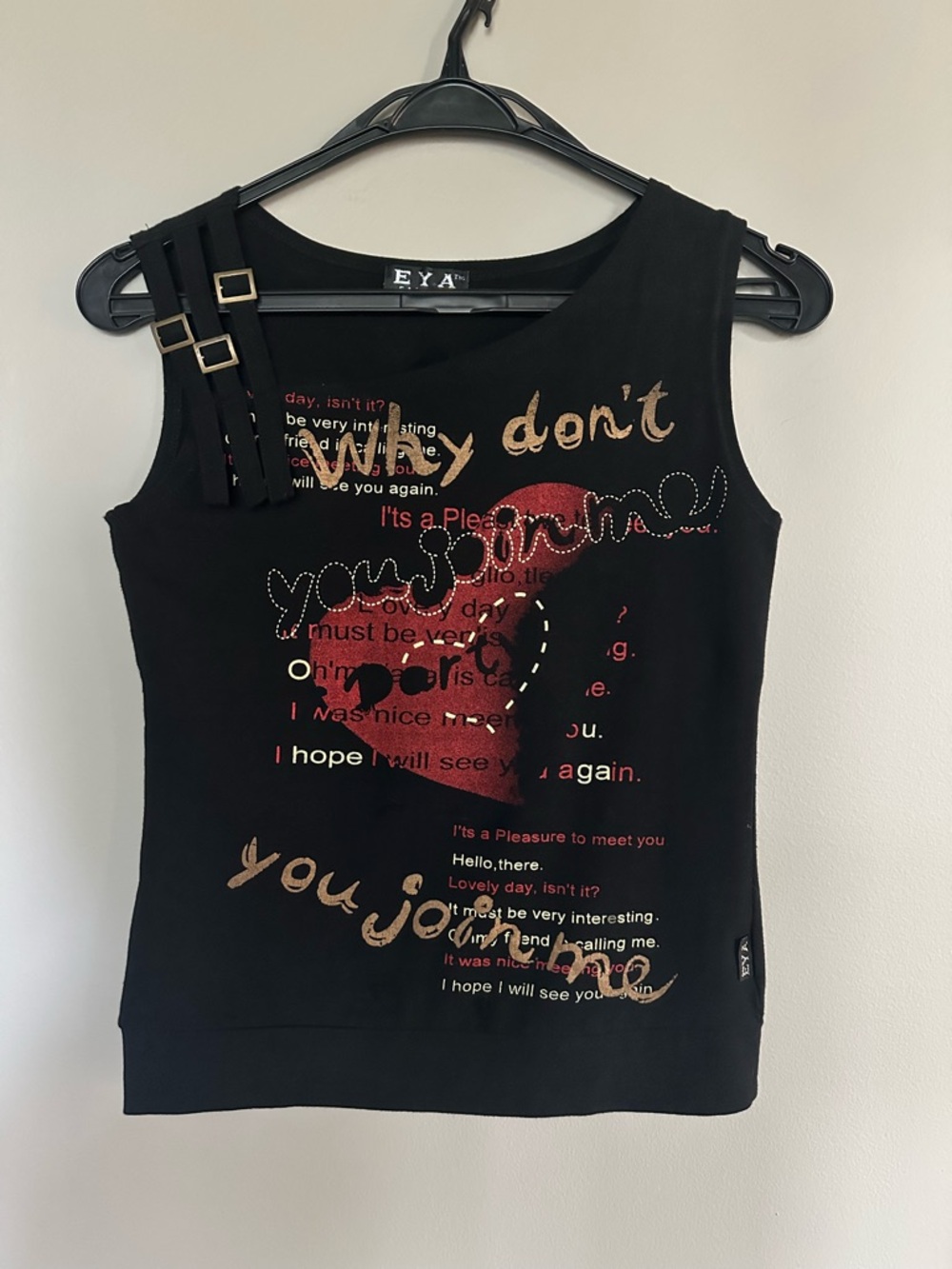 T-shirt; cotton; short sleeve; brand new; never worn.